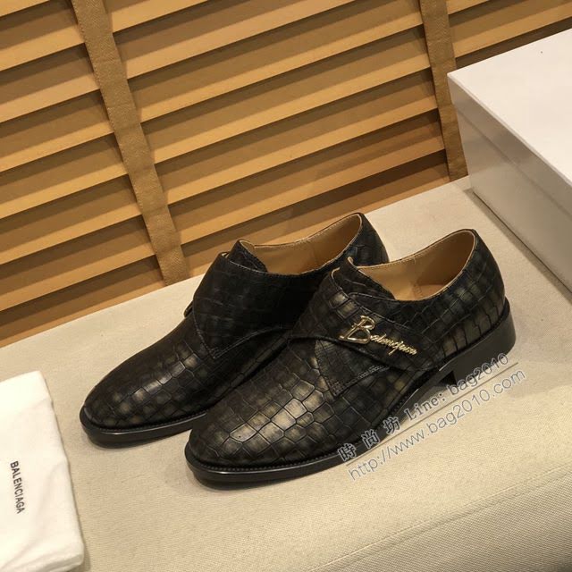 Balenciaga經典款男鞋 巴黎世家頂級版本進口原版小牛皮西裝鞋  hdbl1192